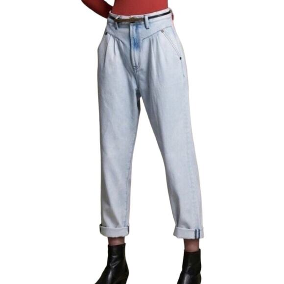 One Teaspoon Streetwalkers High Waist 80s Wide Leg in Florence Light Wash - Picture 1 of 12